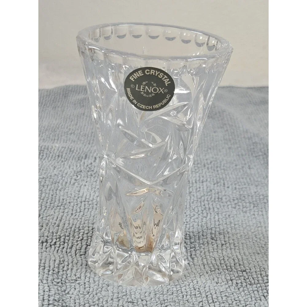 LENOX FINE CRYSTAL SMALL BUD VASE - 4 INCH - CZECH REPUBLIC